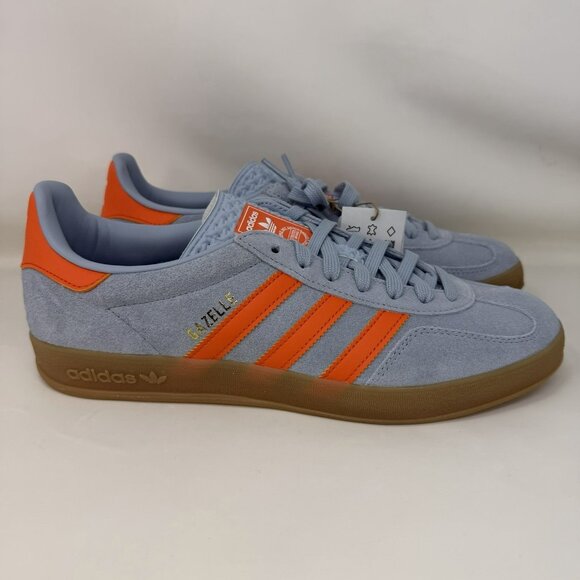 adidas Other - Adidas Gazelle Indoor Athletic Shoes Blue Orange Men’s Size 13